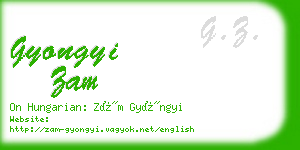 gyongyi zam business card